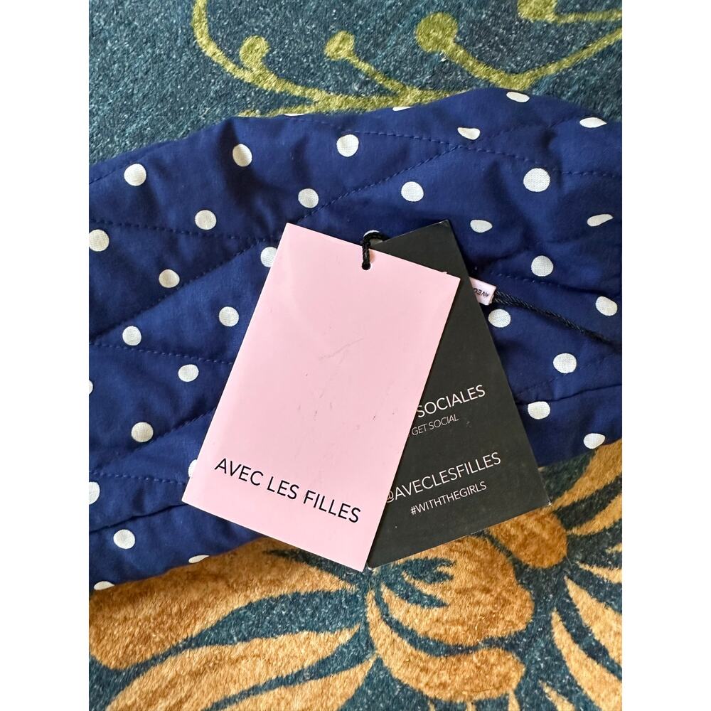 NWT Avec Les Filles Polkadot Quilt Tie Jacket Size XL - Picture 5 of 7